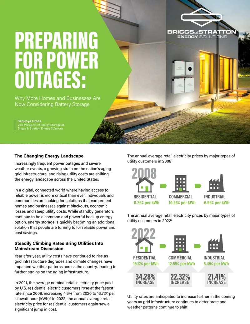 Preparing for Power Outages with Battery Storage