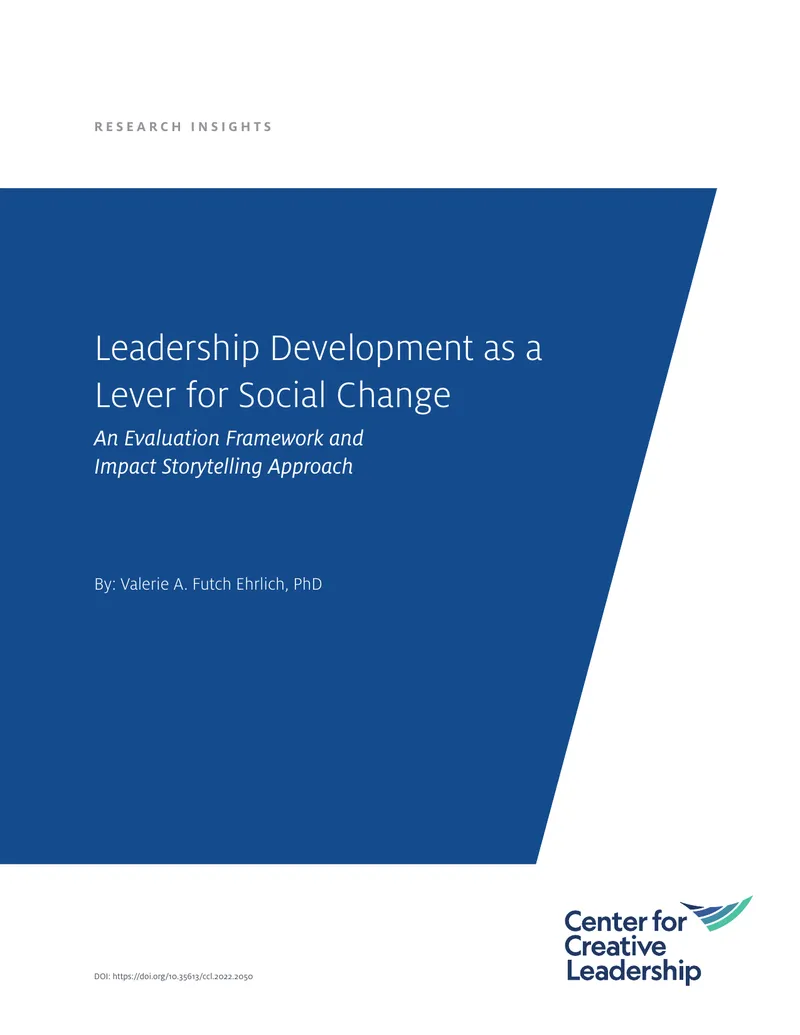 Leadership Development Framework for Societal Impact