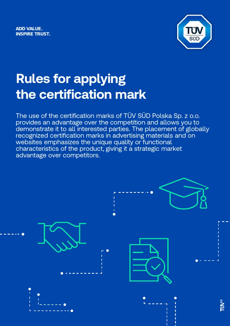 Rules for Applying TÜV SÜD Polska Certification Marks