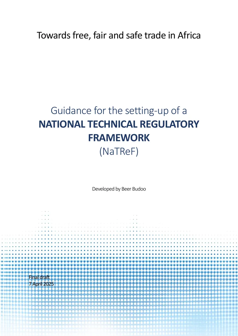 Guidance for Establishing a National Technical Regulatory Framework
