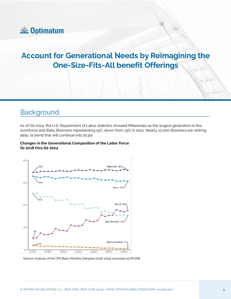 Generational Needs in Employee Benefit Offerings