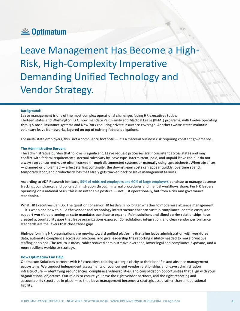 Leave Management Complexity and Compliance Strategies
