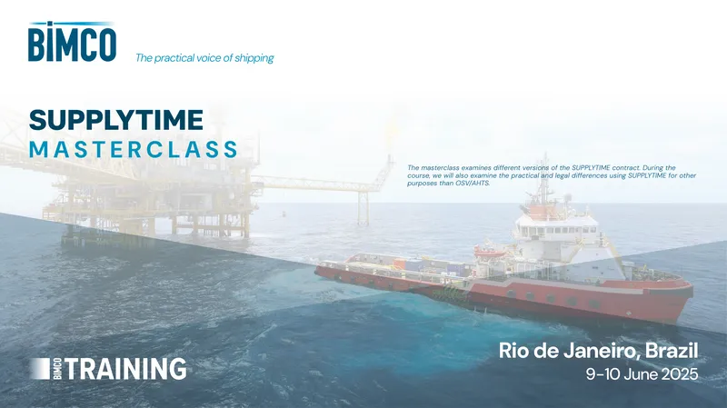 SUPPLYTIME BIMCO Masterclass Overview