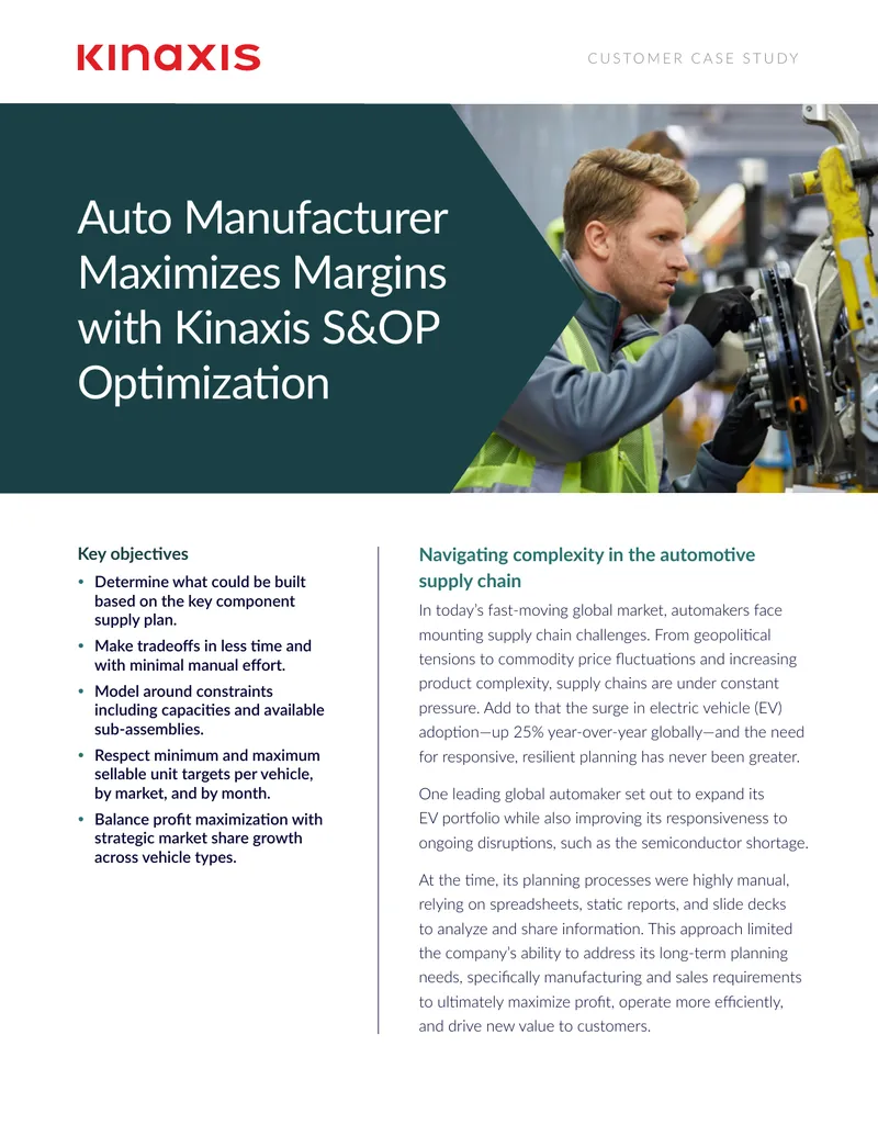 Automaker Supply Chain Optimization Case Study