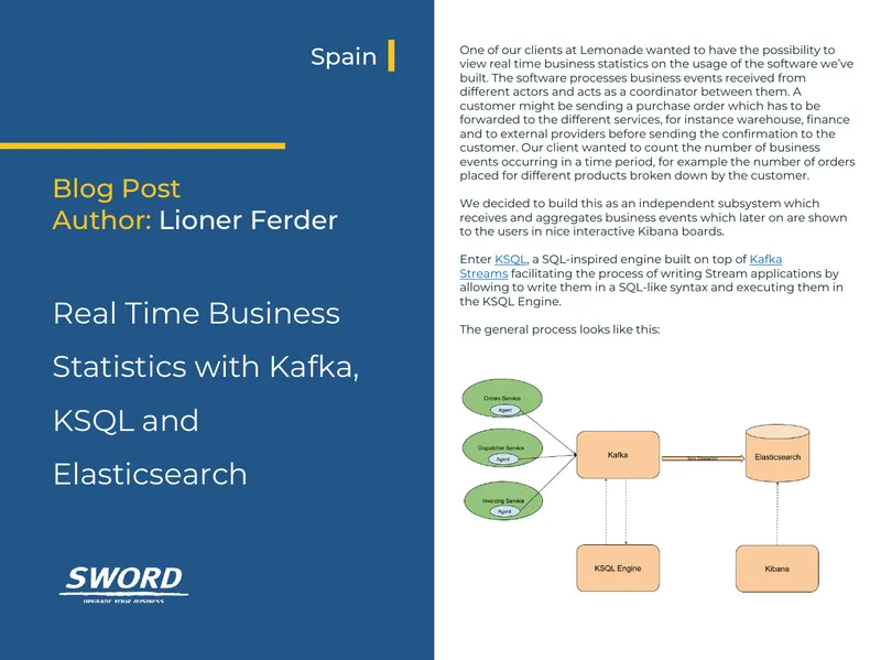 Real Time Business Statistics with Kafka and Elasticsearch