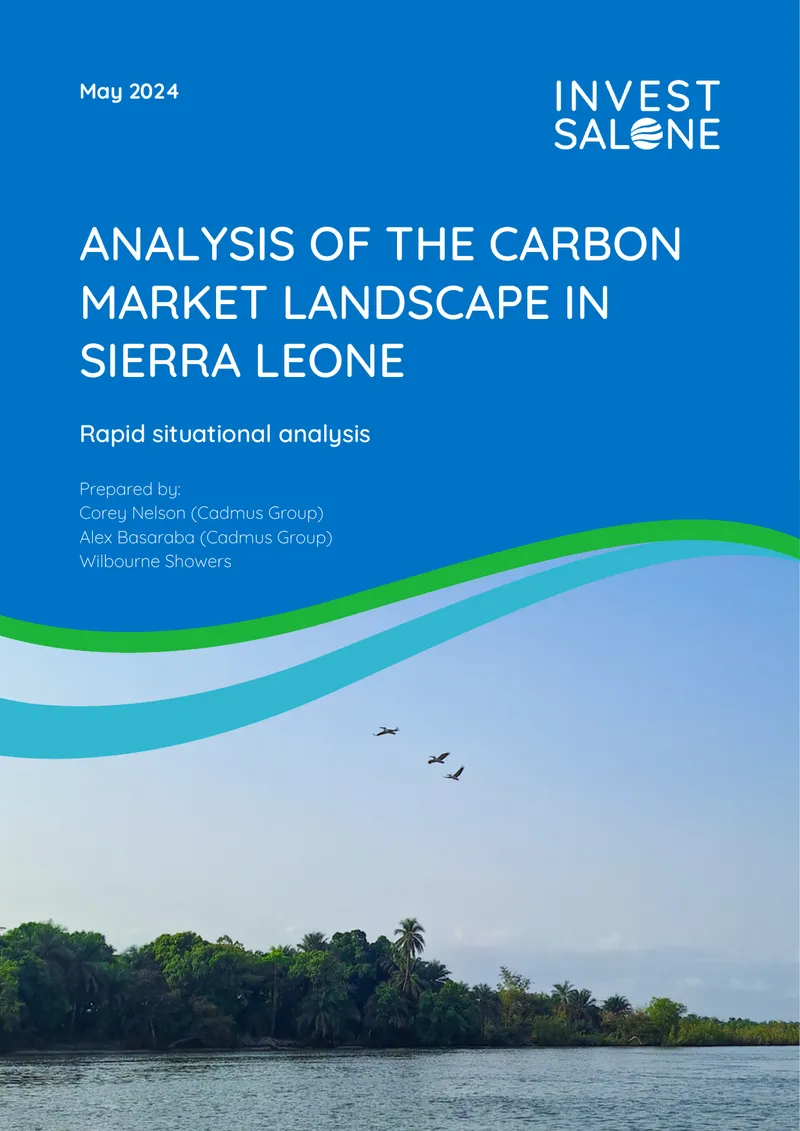 Situational Analysis of the Carbon Market in Sierra Leone