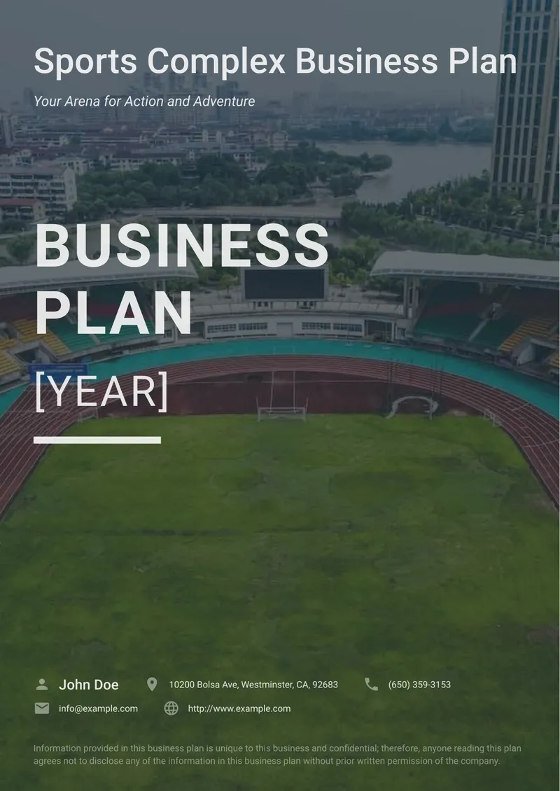 Sports Complex Business Plan Overview