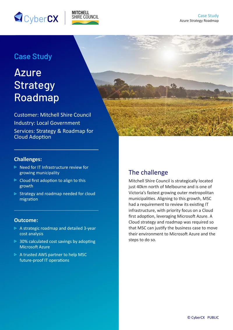 Mitchell Shire Council Azure Strategy Roadmap Case Study