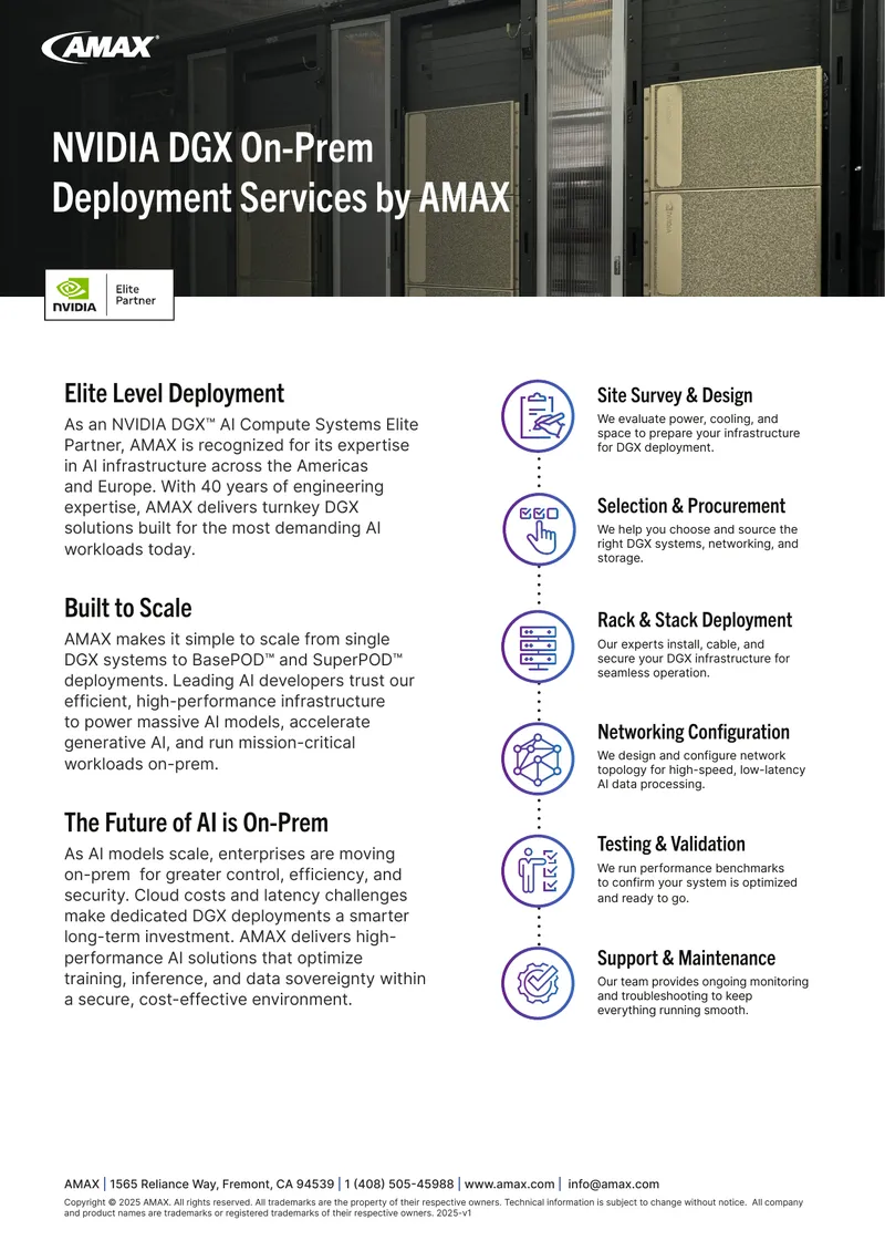 NVIDIA DGX On-Prem Deployment Services Overview