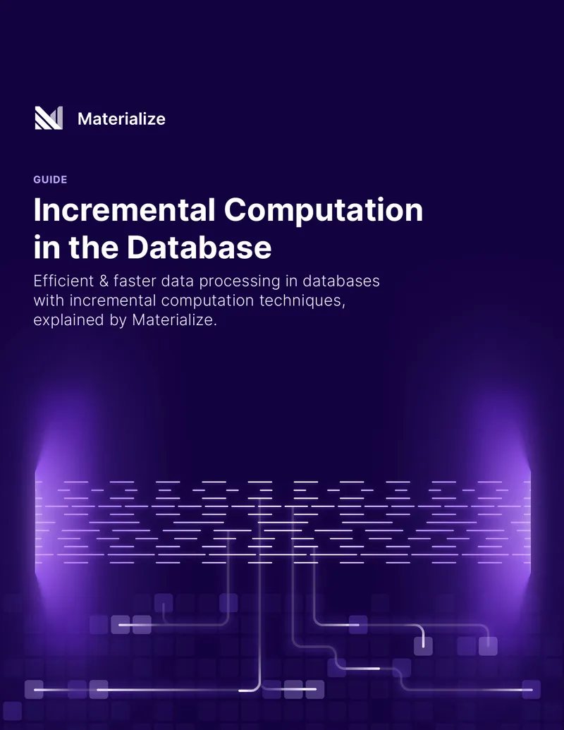 Incremental Computation Techniques in Databases