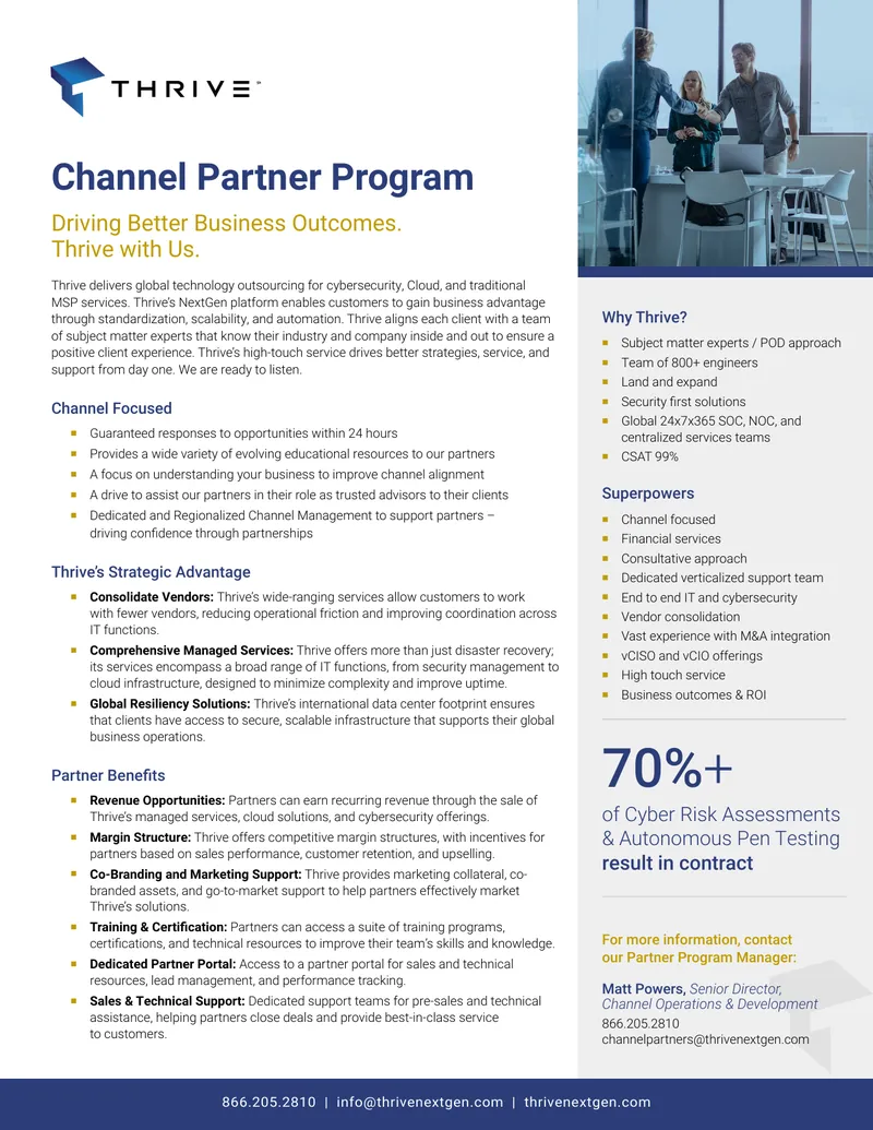 Thrive Technology Outsourcing and Partner Program Overview