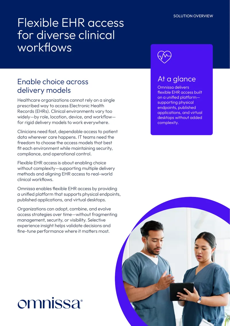 Flexible EHR Access for Clinical Workflows