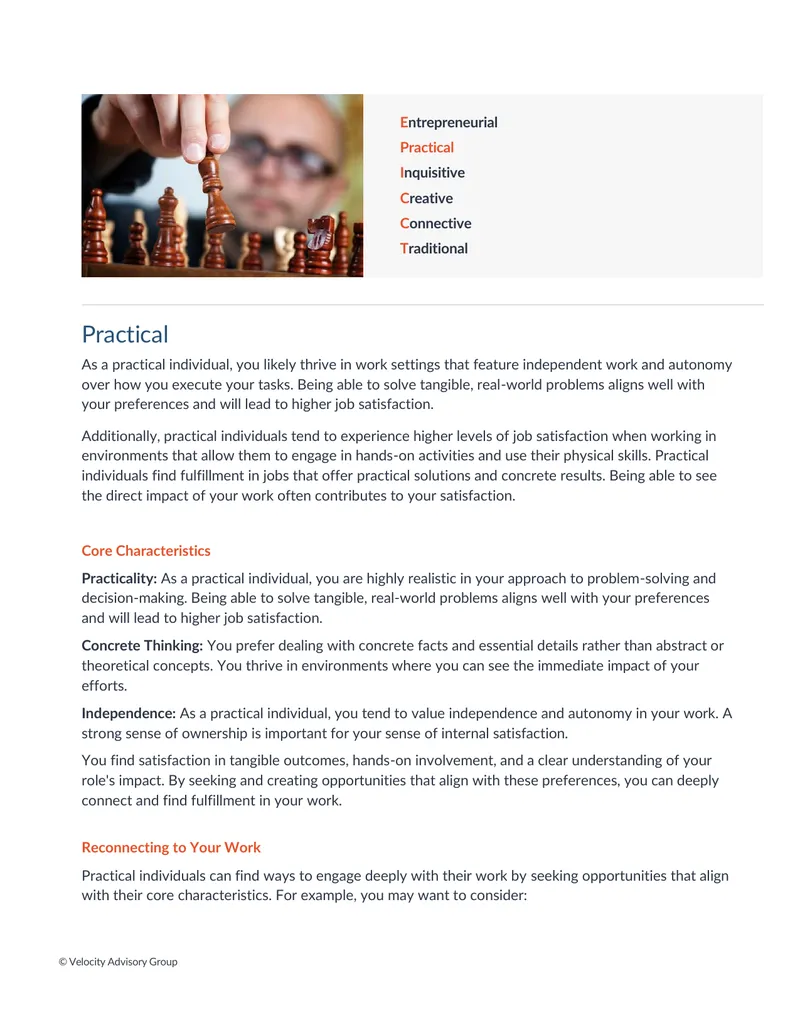 Engagement Strategies for Practical Individuals