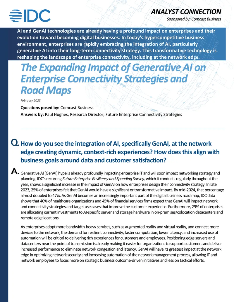 Impact of Generative AI on Enterprise Connectivity Strategies