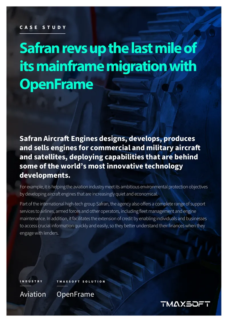 Safran Aircraft Engines Mainframe Migration Case Study