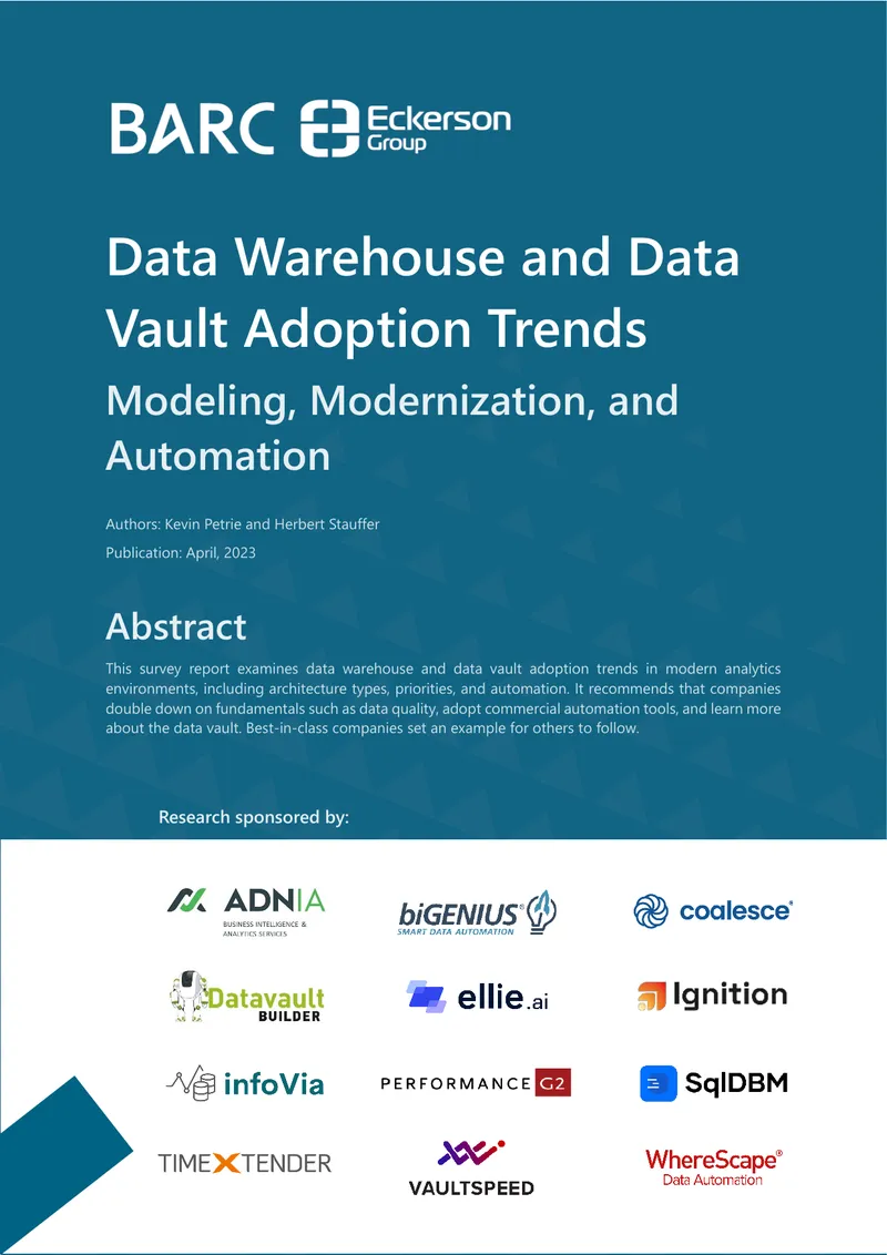 Data Warehouse and Data Vault Adoption Trends Report