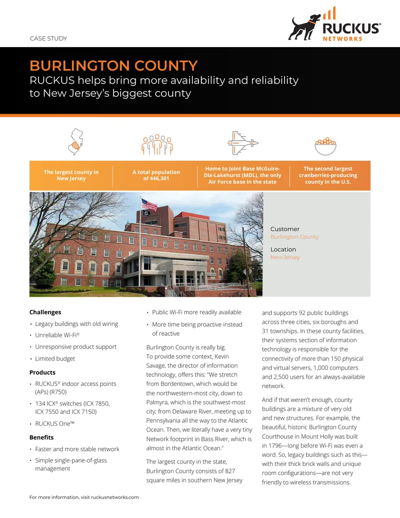 Burlington County Network Upgrade Case Study