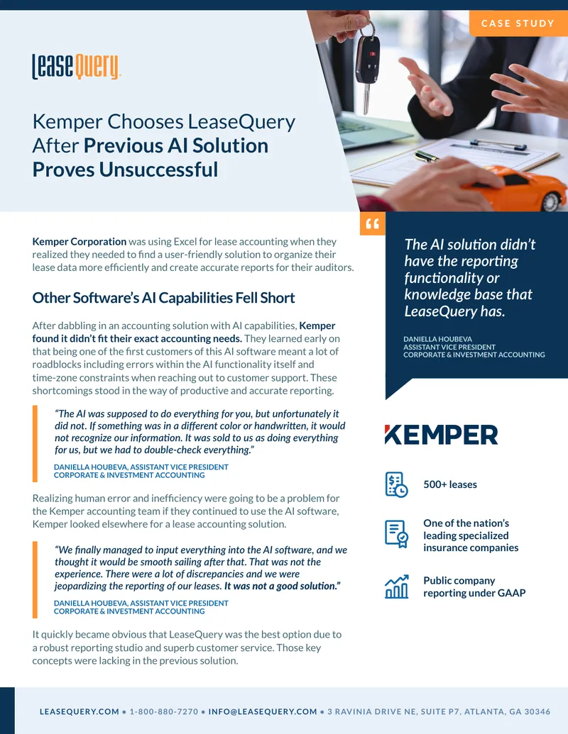 Kemper Corporation Lease Accounting Case Study