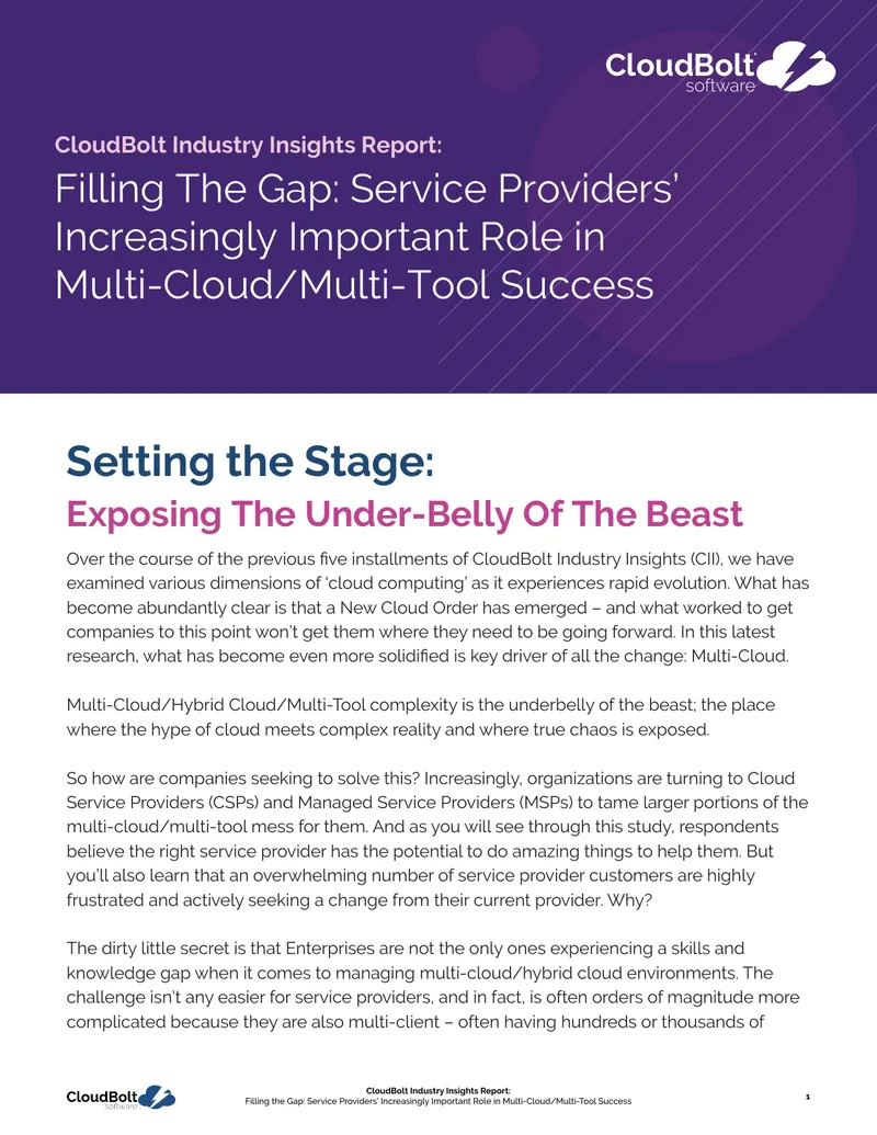 Service Providers' Role in Multi-Cloud Success