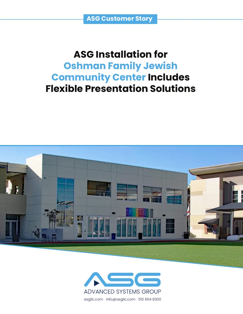 Flexible AV Installation at Oshman Family JCC