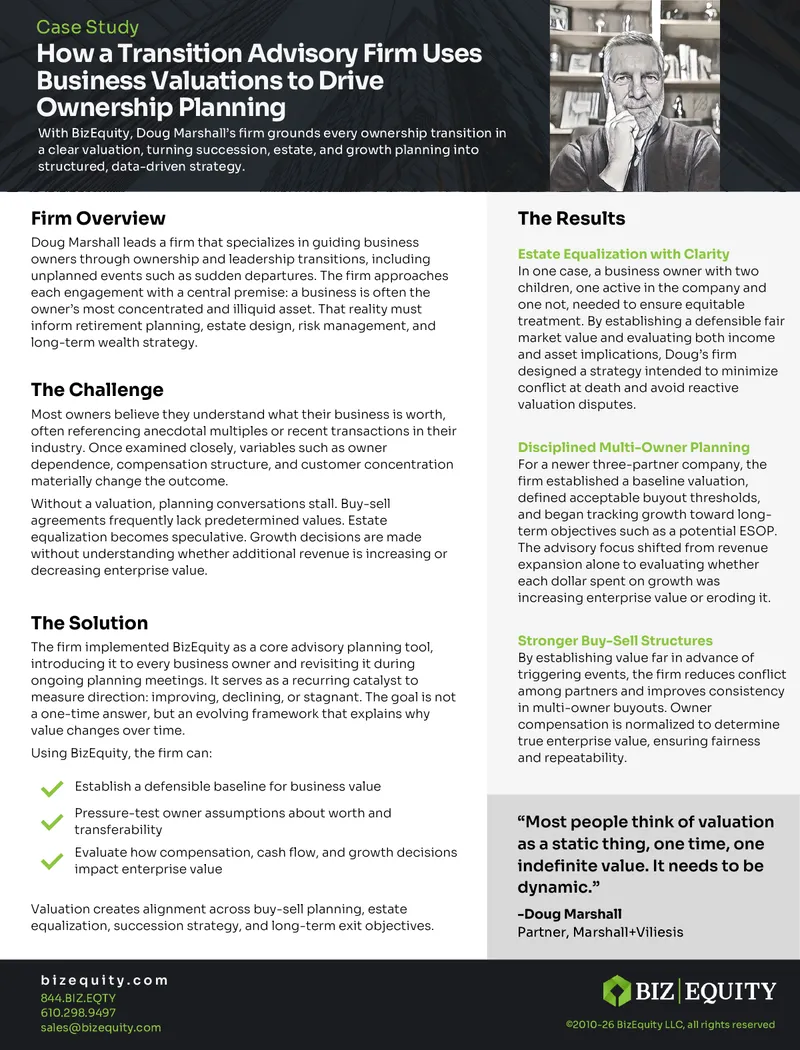 Business Valuations for Ownership Planning