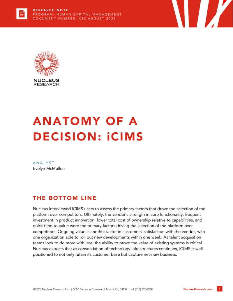 Analysis of iCIMS Talent Acquisition Platform