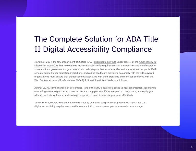 ADA Title II Digital Accessibility Compliance Guide