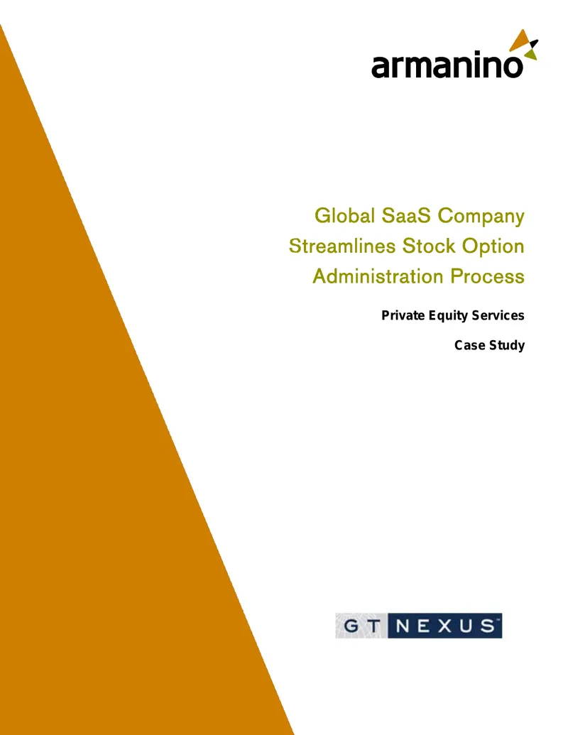 Global SaaS Company Stock Option Administration Case Study
