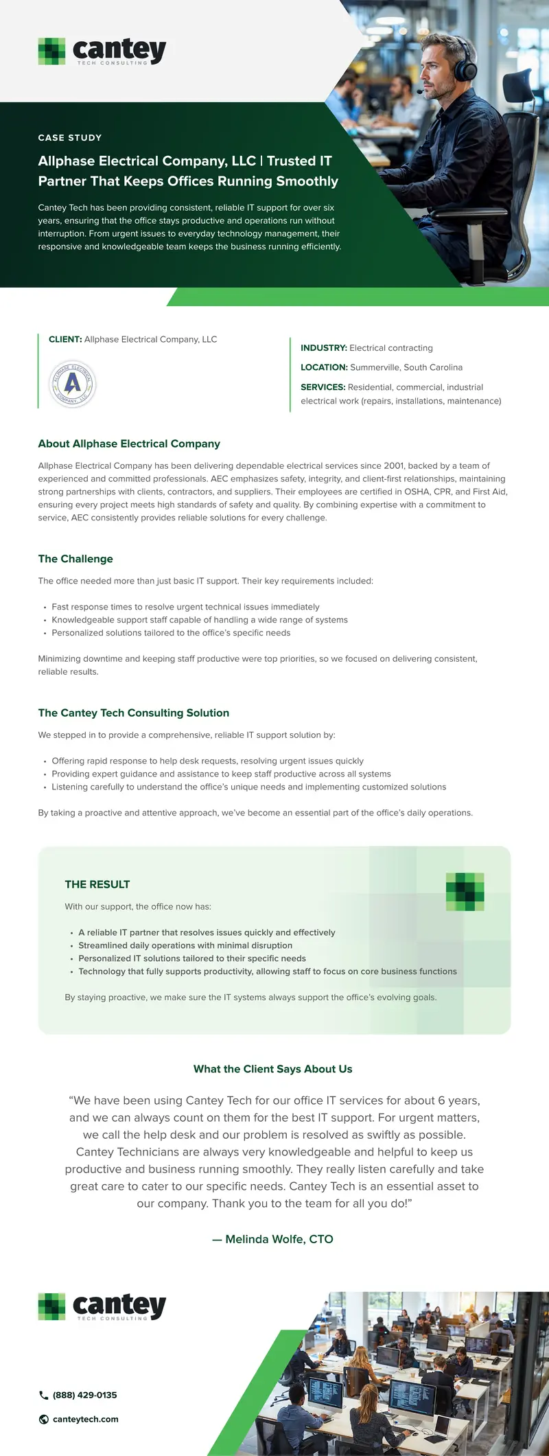 Allphase Electrical Company IT Support Case Study