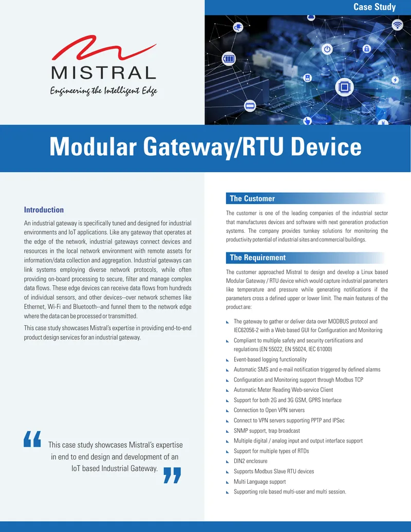 Modular Gateway RTU Device Case Study