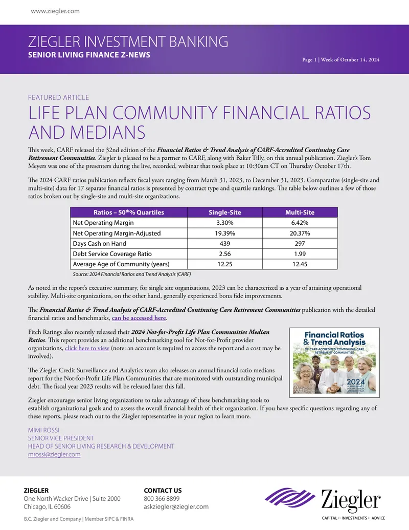 Financial Ratios and Trend Analysis for Senior Living