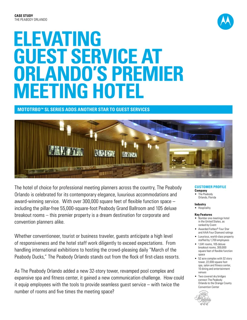 Enhancing Guest Services at The Peabody Orlando