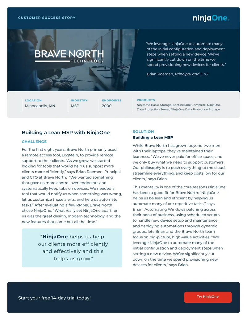 Building a Lean Managed Service Provider