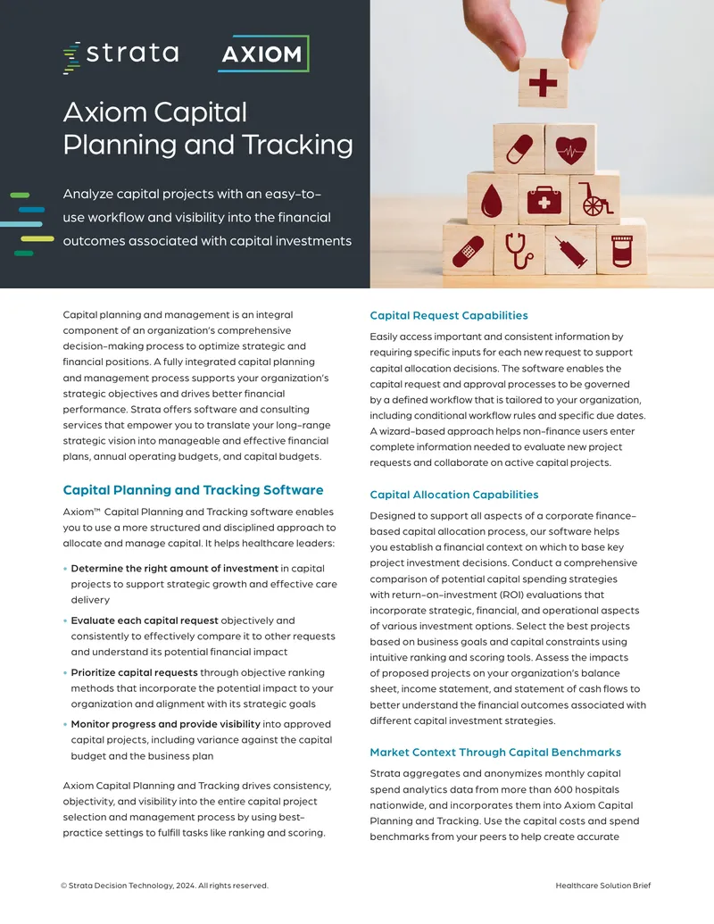 Axiom Capital Planning and Tracking Solution Brief