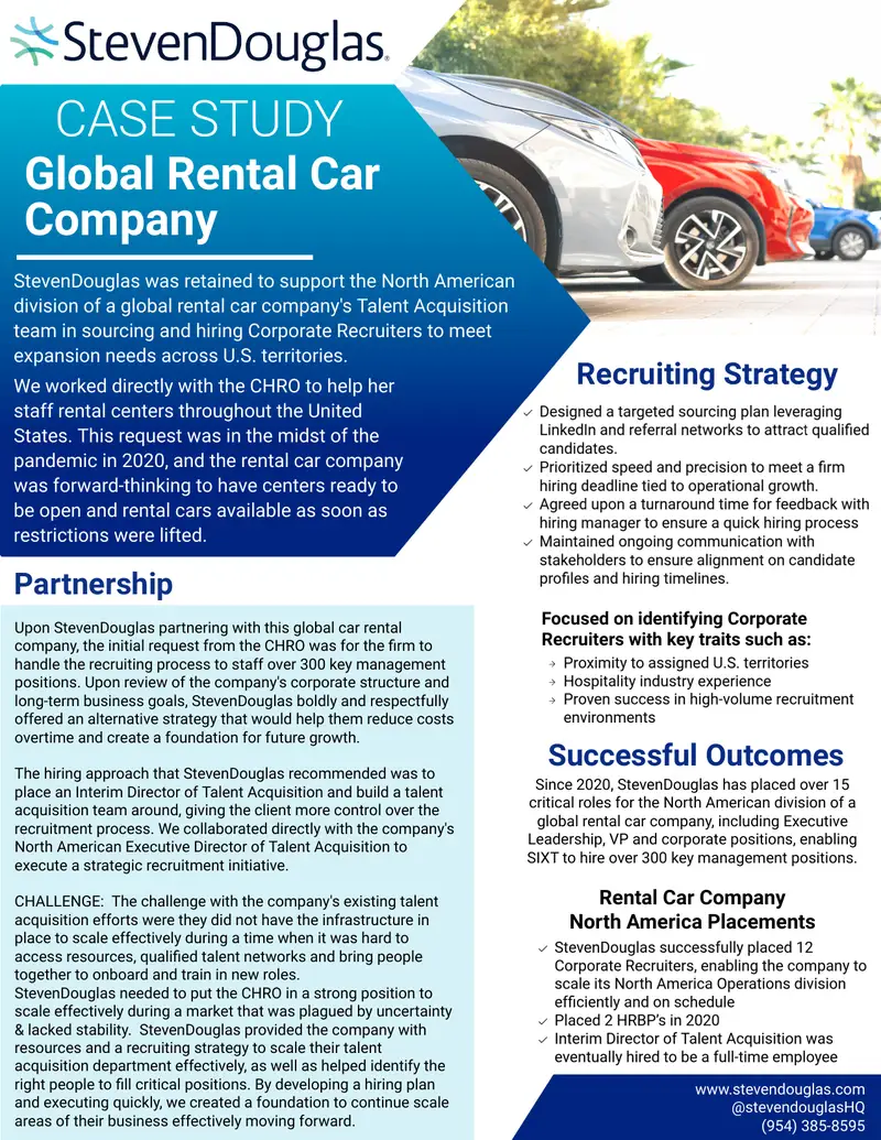 Talent Acquisition Strategy for Global Rental Car Company