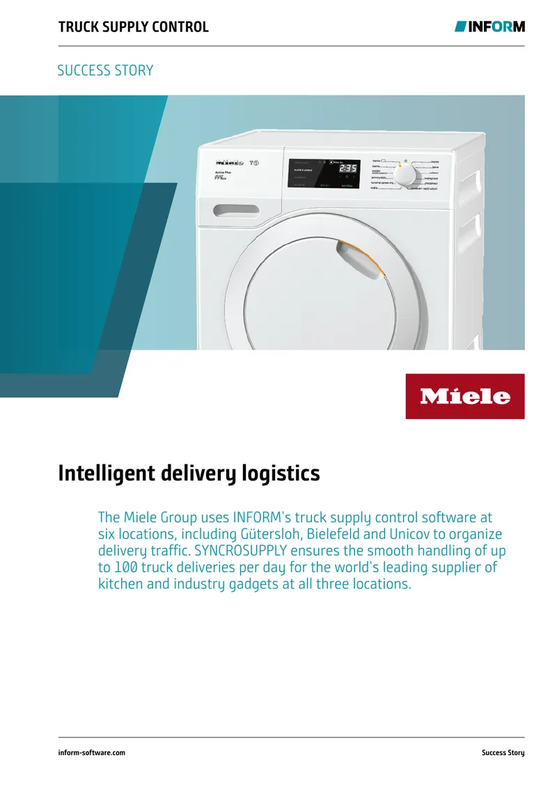 Miele Group Intelligent Delivery Logistics Implementation