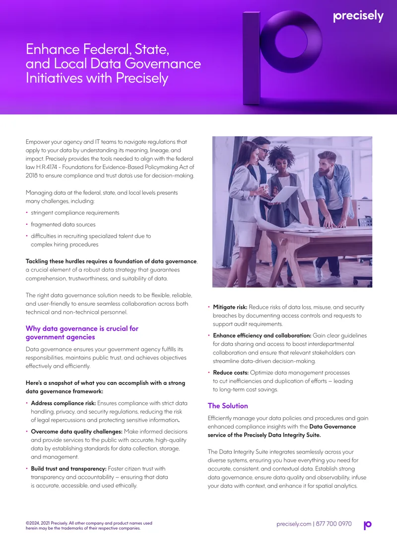 Data Governance Framework for Government Agencies