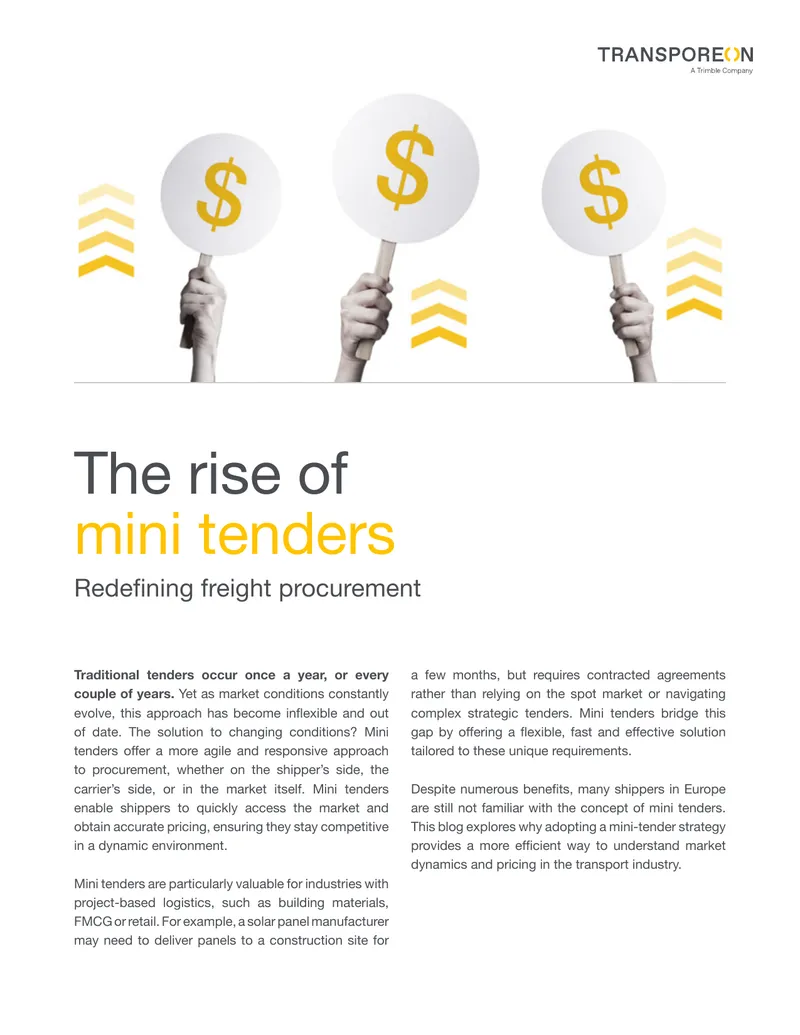 Mini Tenders and Their Impact on Freight Procurement