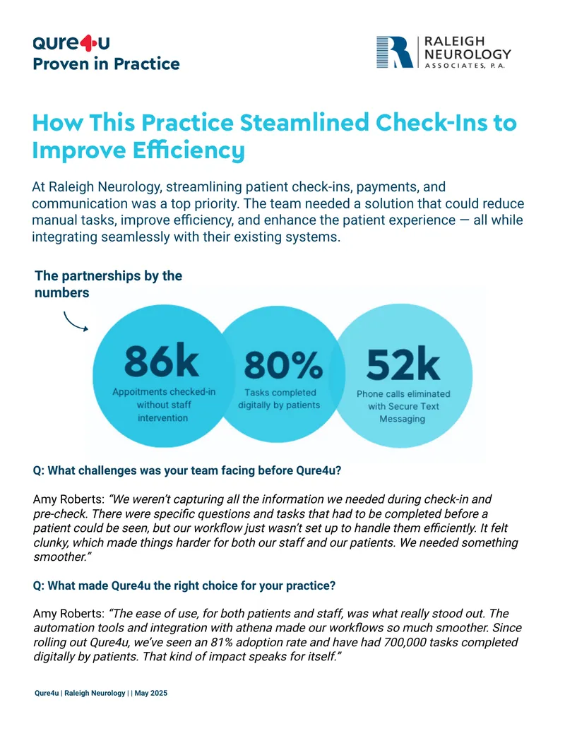 Streamlining Patient Check-Ins at Raleigh Neurology