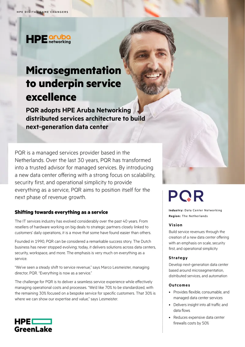 Microsegmentation Strategy for Data Center Services