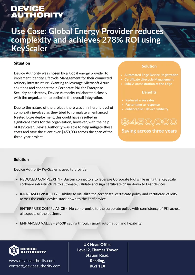 Global Energy Provider KeyScaler Implementation Case Study