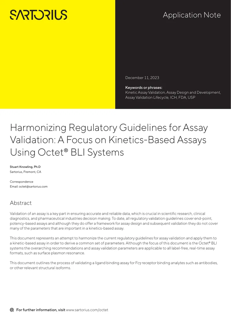 Harmonizing Regulatory Guidelines for Assay Validation