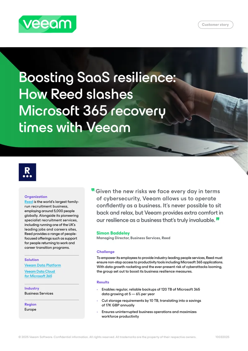 Boosting SaaS Resilience with Veeam Solutions
