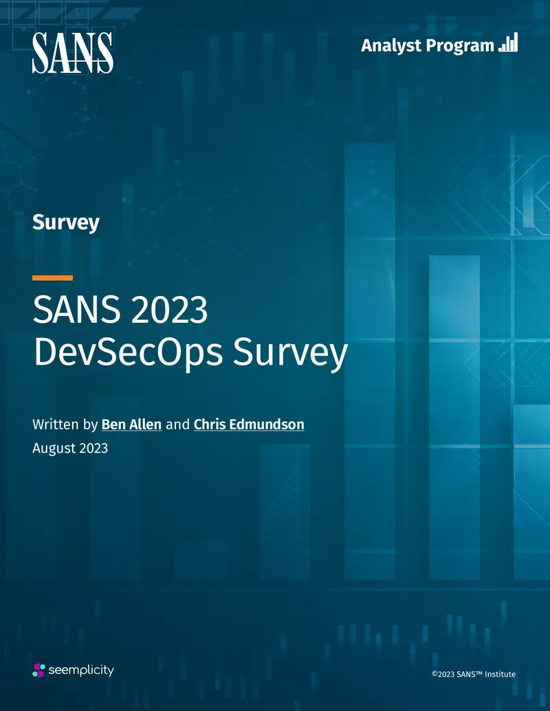 SANS 2023 DevSecOps Survey Findings