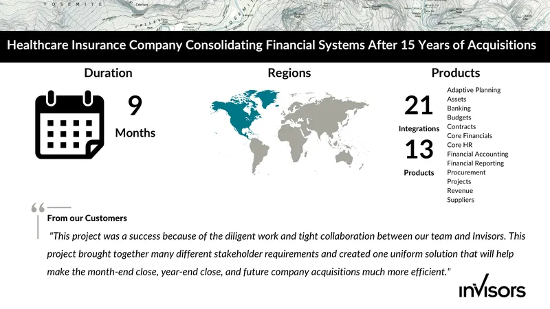 Healthcare Insurance Company Consolidating Financial Systems