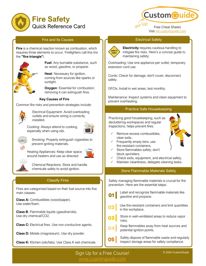 Fire Safety Guidelines and Emergency Actions