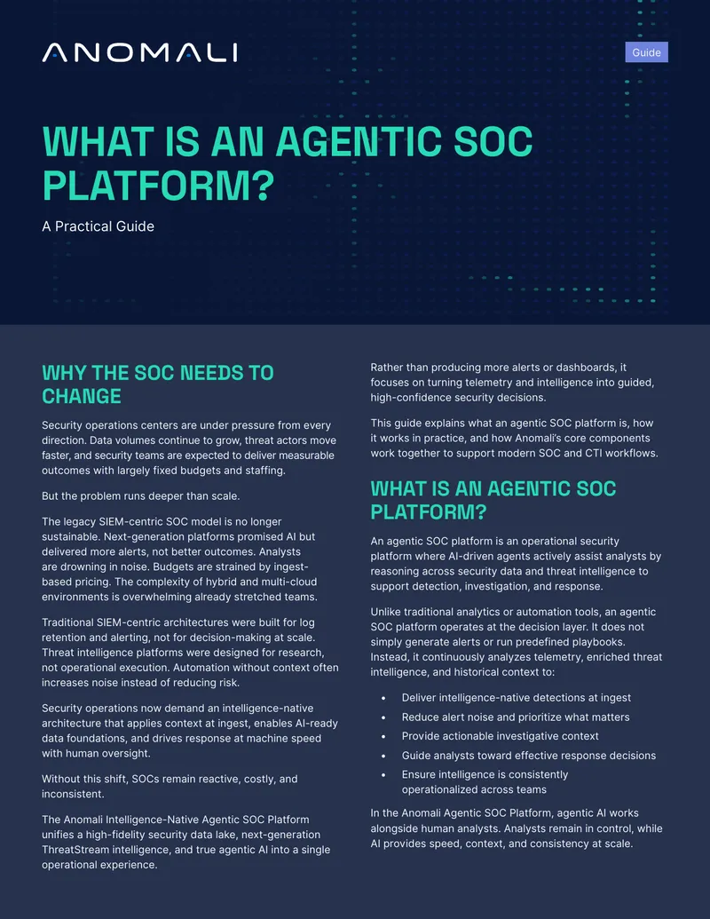 Agentic SOC Platform Operational Guide