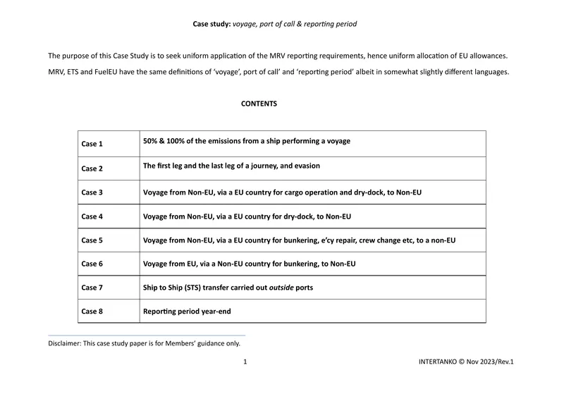 Case Study on MRV Reporting Requirements