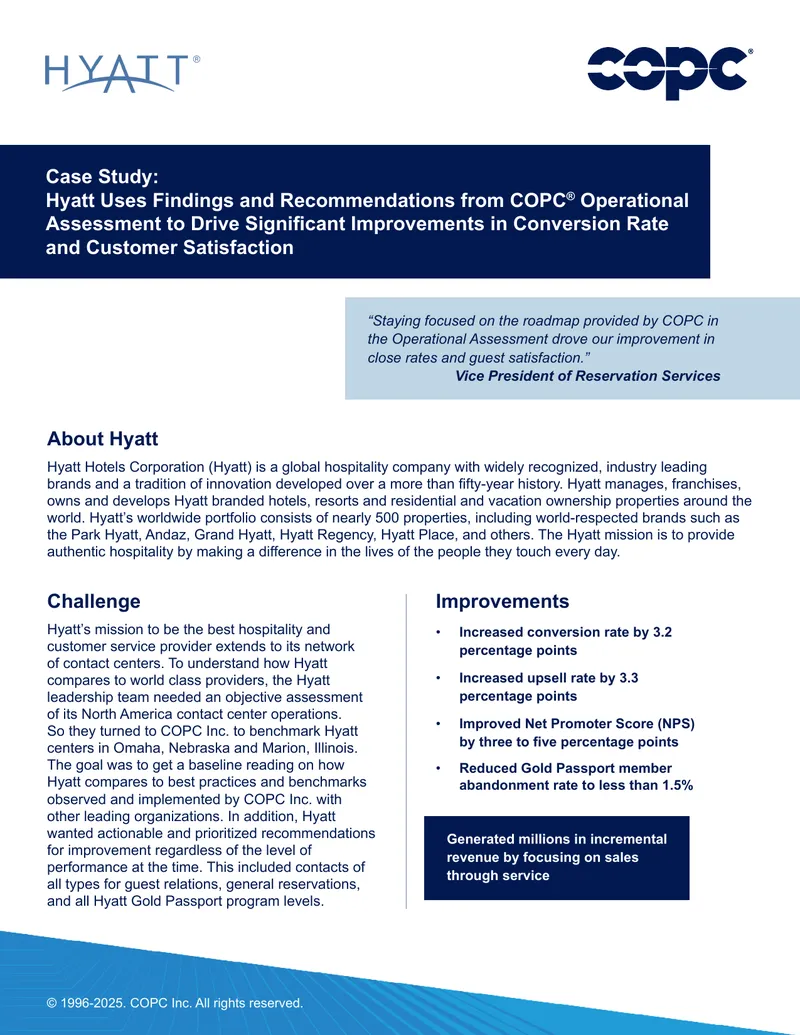 Hyatt Operational Assessment and Improvement Case Study
