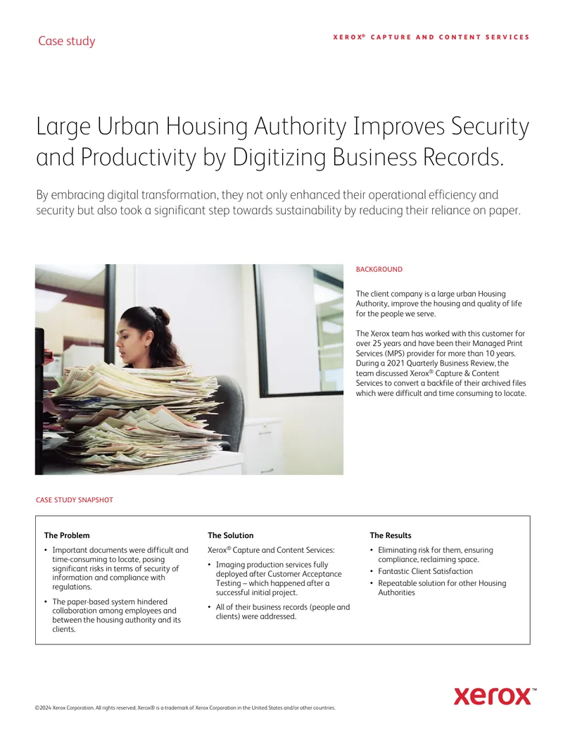 Large Urban Housing Authority Digital Transformation Case Study